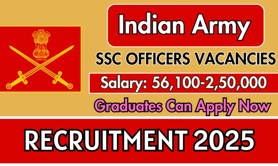 Indian Army SSC Officers Recruitment 2025, Apply Online