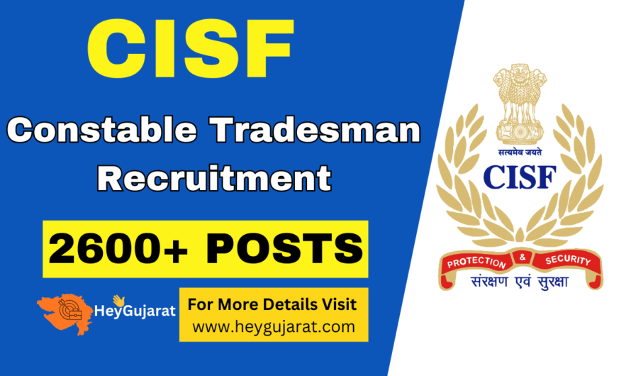 CISF Constable/Tradesman Recruitment 2025 for 1161 Posts, Apply Online