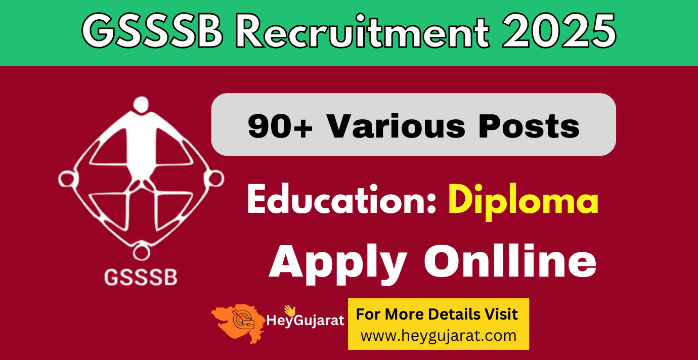 GSSSB Recruitment 2025 Apply Online for 95 Posts in Gujarat