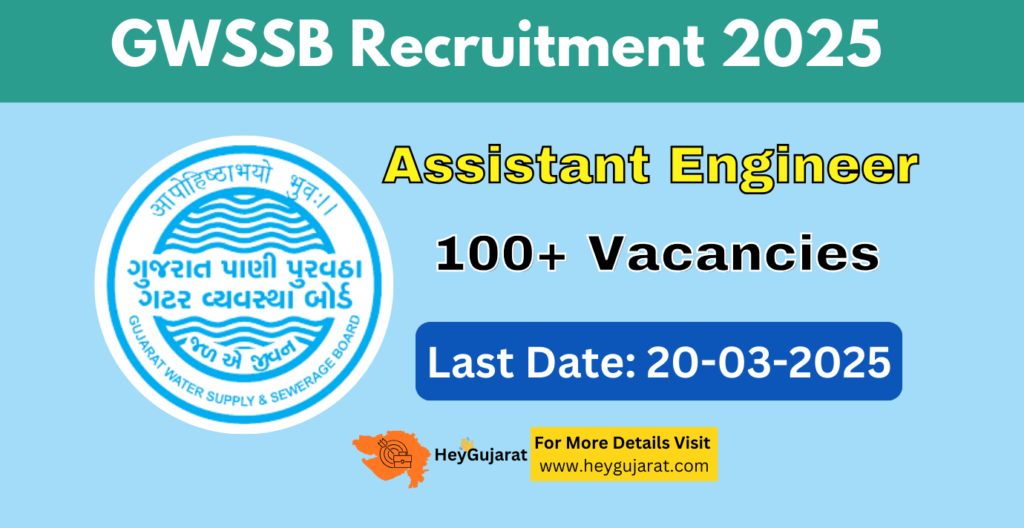 Gujarat Water Supply and Sewerage Board (GWSSB) Recruitment 2025, Apply Online
