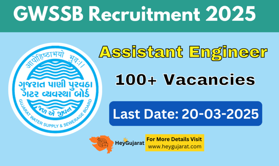 Gujarat Water Supply and Sewerage Board (GWSSB) Recruitment 2025, Apply Online