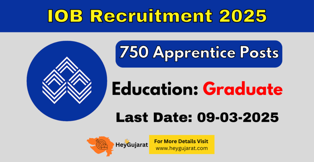 Indian Overseas Bank (IOB) Recruitment 2025: Apply Online for 750 Apprentice Posts
