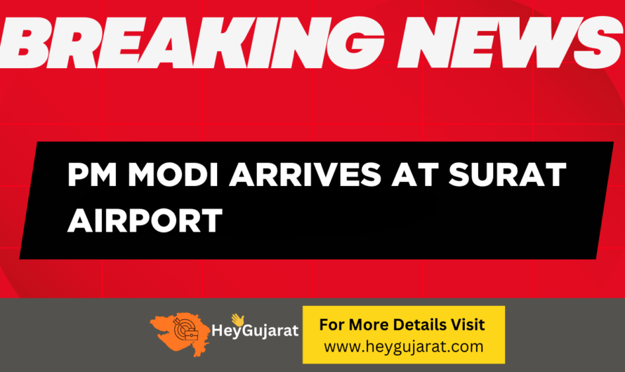 PM Modi Arrives at Surat Airport